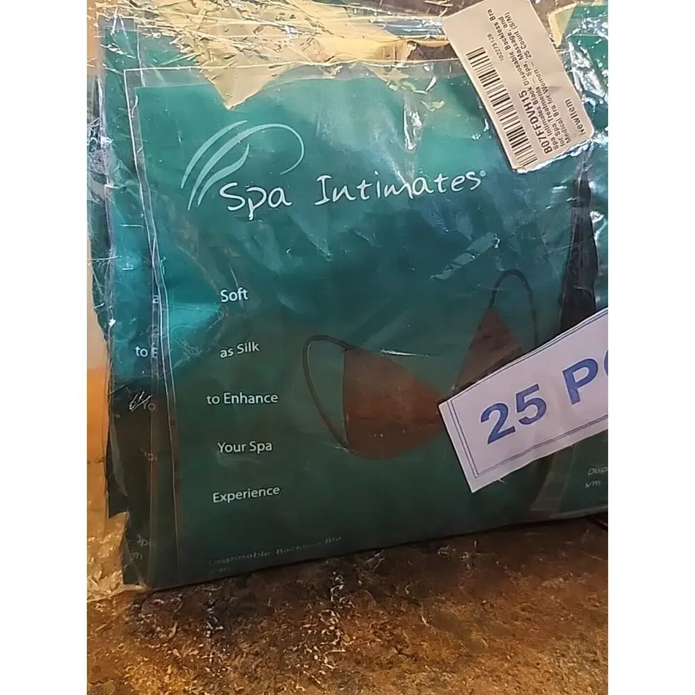 Spa Intimate's Lot of 25 Disposable Backless Bra S/M Tanning Sunning